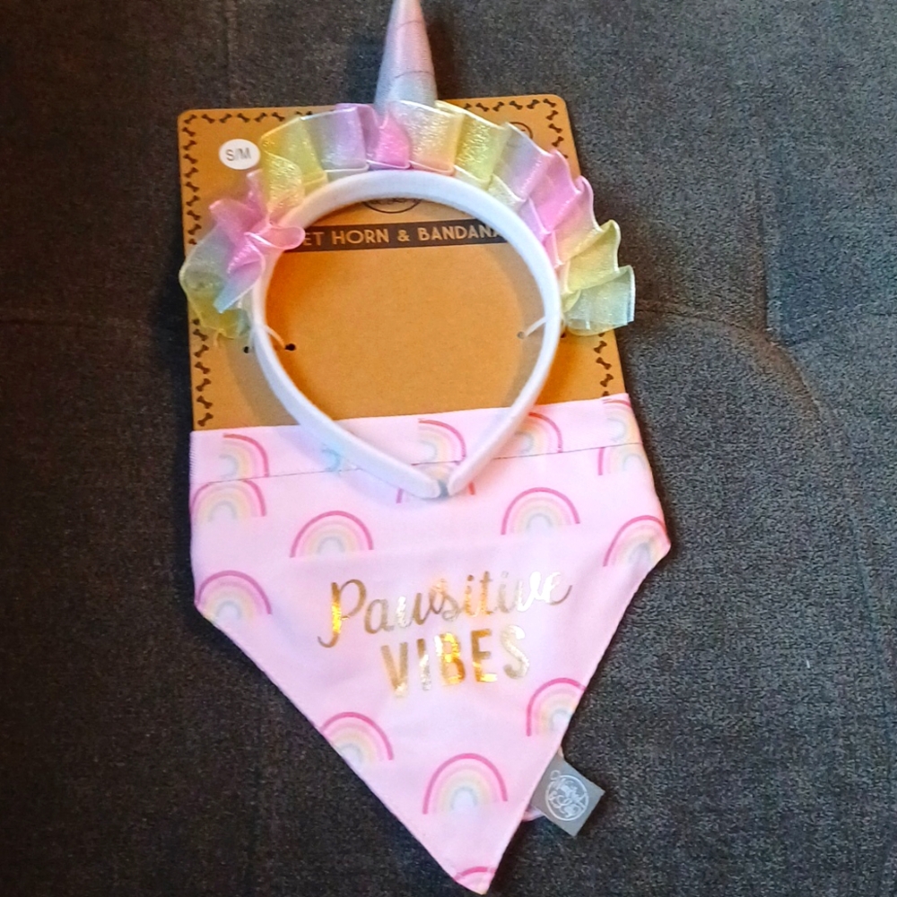 Pet Horn & Bandana New with tag